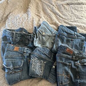 6 Pair Bundle of Women's Jeans - Blue Denim Mix
